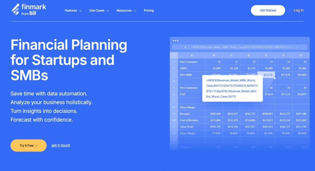 Accounting for startups: Forecasting & Modeling – Finmark (by BILL)